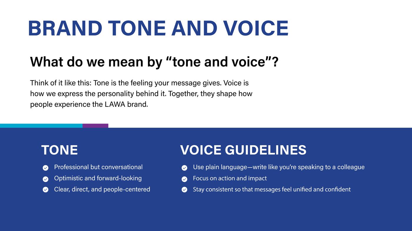 Brand tone and voice guidance